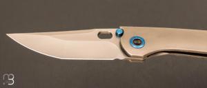  Couteau  "  Attor WE23037B-1 Polished Gray CPM 20CV " WE KNIFE - Dalibor Bergam design