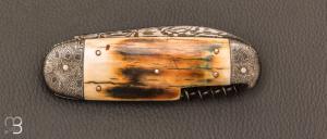   Couteau " Bouledogue 2 pièces " Damas de Jean Pierre Veysseyre