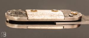 Couteau " Bouledogue L " XC75 et os fait main par Frédéric Marchand