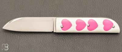   Couteau " Cœur  " par Nicolas Couderc - G10 et RWL-34