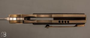  Couteau " Creed " custom framelock par Thierry Savidan - Titane et Fat carbon