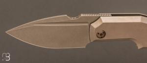 Couteau " Elementak Framelock Proto" de GTKnives - Thomas Gony - Titane et RWL-34 stonewash