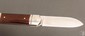   Couteau " Empire " de collection par Benjamin Mittay - Micarta Vintage et lame en 14c28n