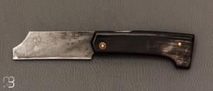   Couteau  " Eustache " pimontais par Geoffroy Gautier - Corne noire