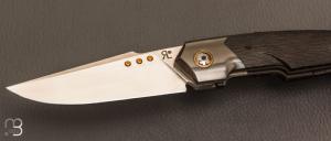   Couteau " Front-flipper " custom par Romain Lopez - Fibre de carbone "Sidecut" et RWL34