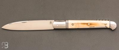   Couteau " Issoire 3 pièces " par Romain Alvarez - RWL34 et ivoire de mammouth