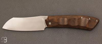 Couteau  "  Karamel " custom par Philippe Jourget - Micarta et N690