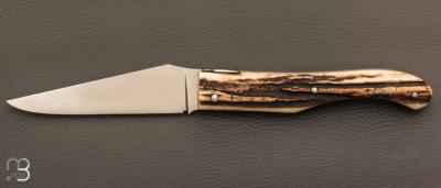   Couteau " Laguiole " custom par Nicolas Couderc - Bois de cerf et RWL34