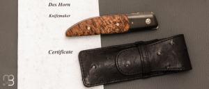   Couteau " Large Ball Release " custom par Des Horn