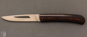 Couteau " Le 26 " par MTBlades Benjamin Thuillier - Micarta lin et lame en 14C28