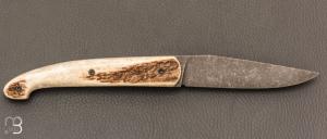 Couteau " Le Passager " de Pierre Thomas - Atelier Odae - Bois de cerf