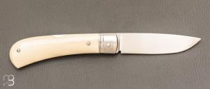    Couteau " Lock Back " custom par Laurent Gaillard - Micarta et 14c28N