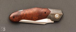   Couteau " Lock-Back " custom par Romain Lopez - Bois de fer et RWL-34