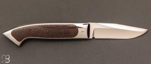   Couteau " Lock - Back " par Julien et Charles Bennica - Micarta et RWL-34