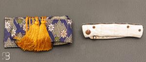  Couteau MC33MD par Mcusta - Corian et Rainbow damascus - Limited Edition