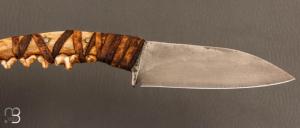    Couteau droit forgé par Pierre Henri Monnet - Mâchoire de renard et 90McV8