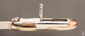 Couteau " Navette 3 pièces 13cm " par Mongin - Corne blonde