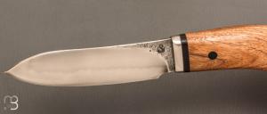    Couteau "Nessmuk" droit en noyer et lame acier C130 par Jean Paul Sire