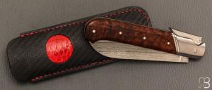  " Palanquille " custom knife by Glenn Guillou - Ironwood and VG-10 Suminagashi