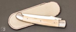    Couteau  " Pièce unique " par Laurent Gaillard - Bois de cerf et 14C28N