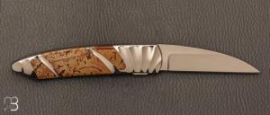 Couteau  "  Skimmer Self Lock " par Scott Sawby - Field jaspe