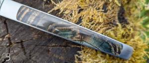   Couteau " Slipjoint " custom de Lionel Lalague - Mammouth et lame en RWL34