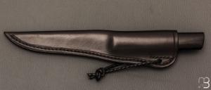 Couteau " Tanto  "  de Jean Paul Sire - Ebène et lame forgée acier C130