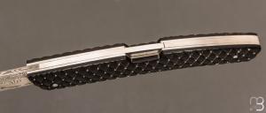    Couteau " le Thiers® Advance " par Fontenille-Pataud - Ebène matelassé et Damas Vinland