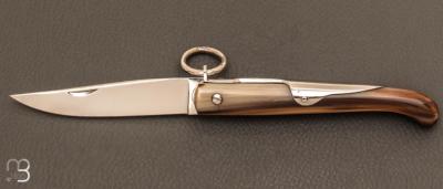    Couteau de poche Yatagan 10 cm Corne blonde par J. Mongin