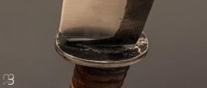   Couteau de chasse par Laurent Gaillard et Pierre Henri Monnet - Os de cerf et acier 100C6