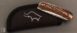   Couteau custom par Guy Poggetti - bois de cerf et lame en C130