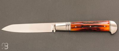   Couteau " Inspiration Issoire/Yssingeaux " par Honoré Vilain - Amber stag et RWL34