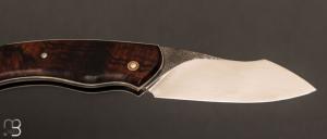 Couteau " lock-back " custom par Silas Coutellerie - Bois de fer et N690Co