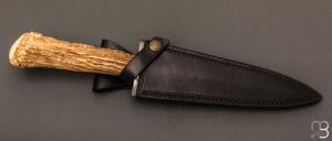  Dague bois de cerf et lame forgée par Jean Paul SIRE