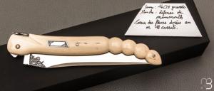   Couteau " Laguiole 15 CM Queue de Scorpion " de Jérôme Lamic - ivoire de mammouth
