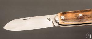   Couteau " Navette " de collection par Bertrand Grzegorzek - Ivoire de mammouth