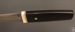    Couteau " Shean Dhu " de Jean Paul Sire - Ébène et damas