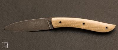 Couteau le Névé - Micarta canvas - Lame N690 par Tim Bernard