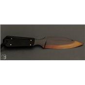 Couteau Deadwood bowie black micarta custom par Fred Perrin