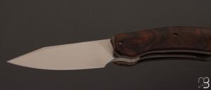 Couteau " Axyome " par Thierry Savidan - Bois de fer et RWL-34