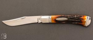   Couteau Back Pocket de Bill Ruple - Bois de cerf et W2