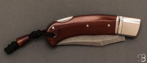  Couteau " Cim Bowie "  custom lock-back par Raphaël Durand - Micarta vintage et RWL-34