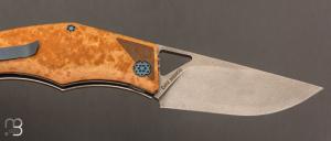 Couteau " DAV " custom par Torpen Knives - Jérôme Hovaere - Richlite Micarta et N690