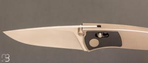 Couteau " EDI Integral custom  " par Petr Hofman - Titane et N690