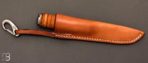   Couteau " F  " droit en écorce de Bouleau de Frédéric Maschio