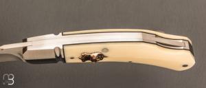   Couteau  " Fox #0 Lock Back" par Aleksandr Vetrov - Micarta / M390