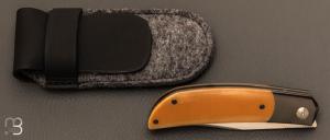   Couteau " Foxy " custom par Maxime Belzunce - Micarta et RWL34