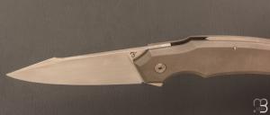 Couteau " Frame-Lock custom " par Florian Dreyer FD-Knives - Titane et lame en RWL34