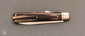 Couteau " Gros cul " par Adrien Vautrin - Corne blonde et 14c28N