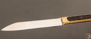   Couteau " Interframe XVIII ème " pliant fait main par Bastien Toubhans - Atelier Beau Merle